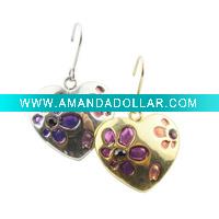 Wholesale 2011 fashion women accessory,double hearts earring
