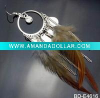 Wholesale Fashion feather earring