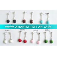 Wholesale fashion enamel stud earrings/young ladies jewelry
