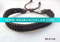 Wholesale 2011 hot sell leather braided bracelet