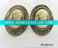 Wholesale classic style beauty head ear stud