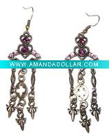Wholesale Fashion alloy earring with diamond