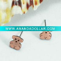 Alloy Bear Stud Earring