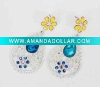 Wholesale Fashion alloy earring with diamond