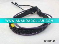 2011 hot sell leather braided bracelet