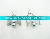 Wholesale Pearl Bowknot Chandelier Earring