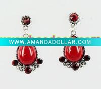 unique turquoise &diamond earring