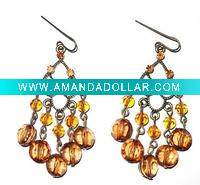 Fashion alloy earring eith crystal