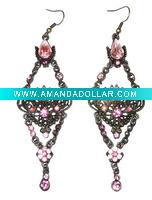 Wholesale Fashion alloy earring with diamond