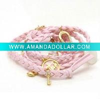 Wholesale Fashion Lady PU leather Bracelets