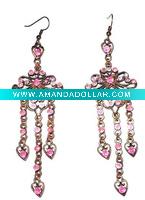 Wholesale Fashion alloy earring with diamond