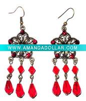 Wholesale Fashion alloy earring with rhinestone