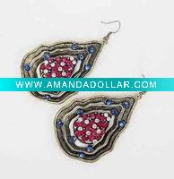 Wholesale Fashion alloy earring with diamond