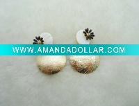 Round Gold Alloy Stud Earring
