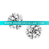 Wholesale Crystal Flower Stud Earring