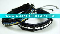Wholesale Lady Bracelet/Pu leather bracelet/webbing bracelet/weave bracelet/fashion bracelet/latest bracelet
