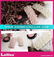 Wholesale fashoin hairpins Metal hollow pearl BB folder