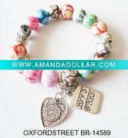 Wholesale fashion beaded bracelet with charms 2011
