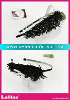 Wholesale (Newly) thin tube fringed hair bands