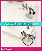 Wholesale Plaid bow hair ring/Headdress