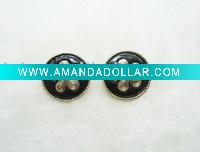 Round Enamel Stud Earring