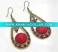 Wholesale Fashion alloy earring with diamond
