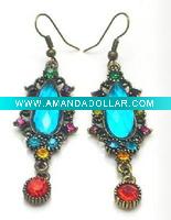 Wholesale Fashion alloy earring with diamond
