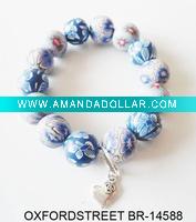 Wholesale fashion beaded bracelet with charms 2011