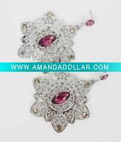 Fashion alloy earring with diamond