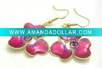 Fashion alloy earring with diamond