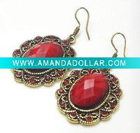 Fashion alloy earring with diamond