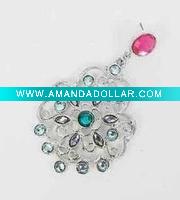 Wholesale Fashion alloy earring with diamond