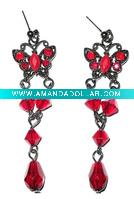 Wholesale Fashion alloy earring with rhinestone