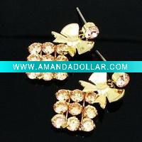 Wholesale Fashion alloy earring with diamond