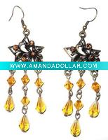 Wholesale Fashion alloy earring eith crystal