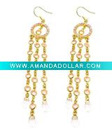 Wholesale Fashion alloy earring eith crystal