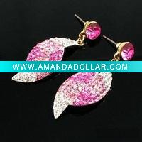 Wholesale Fashion alloy earring with diamond