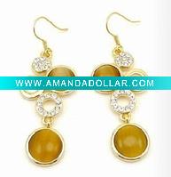 Wholesale Fashion alloy earring with diamond