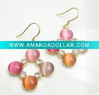 Wholesale Fashion alloy earring with diamond