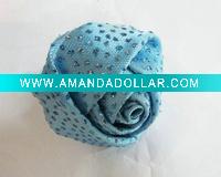 Satin flower finger ring