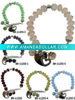 Wholesale Charm beaded bracelet with fashion love heart