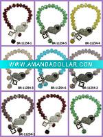 Wholesale Charm beaded bracelet with fashion love heart