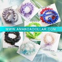 Wholesale charm beaded bracelets with ribbon