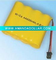 Wholesale nicd rechargeable battery pack AA600mAh*4 4.8V