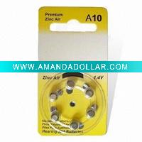 Wholesale 1.4V A10/PR70 zinc air hearing aid battery