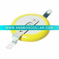 Wholesale CR2032 lithium button cell battery with welding tab/pcb pins/clips/legs
