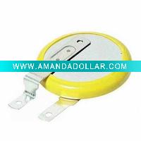 Wholesale CR2032 lithium battery with welding tab/pcb pins/clips/legs