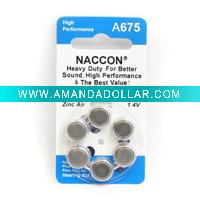 Wholesale hearing aid battery A675(zinc air battery)