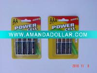 Wholesale 1.5v AAA size alkaline battey with 4pcs / card