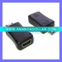 Wholesale USB 2.0 Mini-A 5-Pin Female to Micro-B Male Adapter F/M